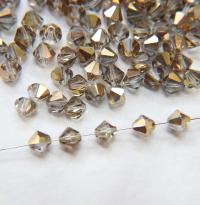 8mm Crystal Comet Gold Bicone beads Cuts 12/36/72/144 Pieces Premium Materials