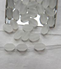 Vintage Swarovski 13X8 mm MATT Crystal Swarovski Elements 6/12/36 Pieces, vintage findings