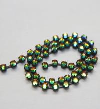 16ss Swarovski 2088 Chain Flat Back Crystal Vitrail Medium 4mm 0.5/1/2/5 Meters Vintage Black Settings Wedding Supplies|Jewelry Making