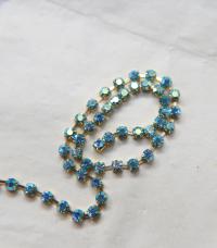 12SS Swarovski Vintage Rhinestone Chain in Aquamarine AB 3mm 0.5/1/2/5 Meters Wedding Bridal Supplies|Jewelry Making|Decoration, vintage