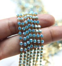 12SS Swarovski Vintage Rhinestone Chain in Aquamarine AB 3mm 0.5/1/2/5 Meters Wedding Bridal Supplies|Jewelry Making|Decoration, vintage