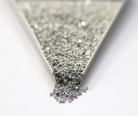 8/0 Charlotte Cut Beads Metallic Aluminium Silver 10/20/50/250/500 Grams glass beads, jewelry supply, vintage findings, craft supply, rare
