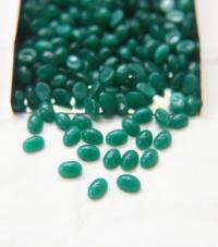 Czech 5x7 mm Vintage Flat Back Oval Cabochon Cabs in Emerald unfoiled 36/72/144/288/720 Pieces