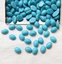 Swarovski 6x8 mm Vintage Flat Back Oval Cabochon Cabs in Turquoise unfoiled 18/36/72/144/360 Pieces