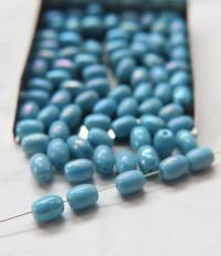 9x7 mm Turquoise AB Smooth Oval Glass beads 36/72/144/288 Pieces spacer beads, wholesale beads