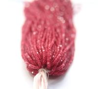 11/0 Hanks Charlotte Cut Beads Crystal Matt Ruby Lined 1/5/25/50/100 Hanks PREMIUM SEED BEADS, Native Supplies