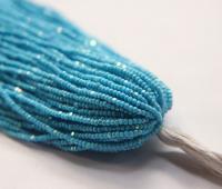 11/0 Hanks Charlotte Cut Beads Patina Turquoise Opaque Aurore Boreale 1/5/25/50/100 Hanks PREMIUM SEED BEADS, Native Supplies