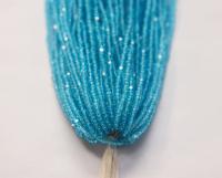 11/0 Hanks Charlotte Cut Beads Transparent Light Medium Aqua 1/5/25/50/100 Hanks 2.0mm glass beads, jewelry supply, findings, craft supply