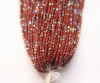 11/0 Hanks Charlotte Cut Beads 93300 Patina Opaque Medium Brown Aurore Boreale 1/5/25/50/100 Hanks PREMIUM SEED BEADS, Native Supplies