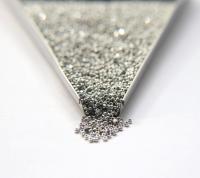 8/0 Charlotte Cut Beads Metallic Aluminium Silver 10/20/50/250/500 Grams glass beads, jewelry supply, vintage findings, craft supply, rare