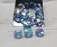 16mm SWAROVSKI 5110 - Daisy vintage Swarovski crystal bead in Light Sapphire AB 2/4/24/72/144 Pieces Premium Supply