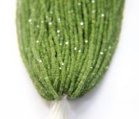 11/0 Hanks Charlotte Cut Beads Crystal Matt Olivine Lined 1/5/25/50/100 Hanks PREMIUM SEED BEADS, Native Supplies