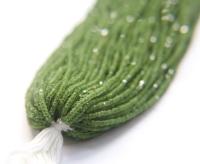 11/0 Hanks Charlotte Cut Beads Crystal Matt Olivine Lined 1/5/25/50/100 Hanks PREMIUM SEED BEADS, Native Supplies