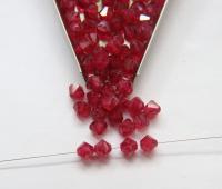 6MM Ruby Givré Vintage Swarovski Bicone Beads 12/36/72/144/288 Pieces embroidery materials, jewelry making, rare beads, wedding decorations