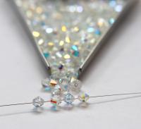 6mm Crystal Aurore Boreale Swarovski Bicone Cuts 12/36/72/144/288 Pieces jewelry making/embroidery materials / premium vintage materials