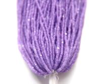 11/0 Hanks Charlotte Cut Beads Crystal Matt Violet Lined 1/5/25/50/100 Hanks PREMIUM SEED BEADS, Native Supplies