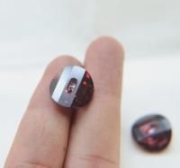 3016 Burgundy 16 mm Round Button. Potato chip / slightly twisted Genuine Swarovski Crystal 2/6/12 pieces