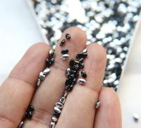 4x3 mm Vintage Swarovski fancy Oval in Jet Comet Argent Light 18/36/72/144/720 Pieces Jewery making stones gemstones, fancy stones