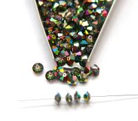 6x4mm Vintage Swarovski Light Vitrail Medium Flat Bicone Spacer Beads 6/12/36/172/44/288/720 Pieces jewelry making, wedding decorations