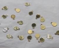 Faceted Metal Brass charms 50/100/250/500 Pieces, Faceted Brass beads, , Bracelets charms, brass findings