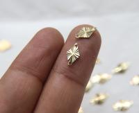 Faceted 10x6 mm Metal Brass 2 holes charms 50/100/250/500 Pieces, Faceted Brass beads, , Bracelets charms, brass findings