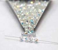 6mm Crystal Aurore Boreale Swarovski Bicone Cuts 12/36/72/144/288 Pieces jewelry making/embroidery materials / premium vintage materials