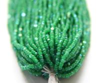 8/0 Hanks Charlotte Cut Beads Opal Green Aurore Boreale 1/5/25/50/100 Hanks PREMIUM SEED BEADS, Native Supplies