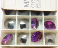18x13 mm Vintage Swarovski Oval Crystal Heliotope V 2/6 Pieces gemstones opal, jewlery making, color zirconium