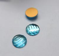 Swarovski 18 mm Vintage Aquamarine Foiled Flat Back Round Cabochon 2/6 Pieces