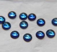 Swarovski 9 mm Vintage in Vitrail Medium Flat Back Oval Cabochon Cabs in Crystal foiled 6/12/36/72/144 Pieces