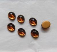 Swarovski 12x10 mm Vintage Smoked Topaz Flat Back Oval foiled Cabochon Cabs in Crystal foiled 12/36/72/144 Pieces