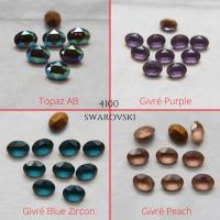 Vintage Swarovski 8x6 mm Oval Shape 4128/4100 Premier Crystal Rhinestones 6/12/36/72/144 Pieces gemstones, jewlery making, color zirconium