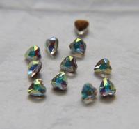 Swarovski Vintage Heart Rhinestones - 6.5x6mm in Crystal AB/Amethyst/Rose 12/24/48 Pieces fancy stones, jewelry making, craft supply