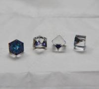 6MM Vintage Swarovski crystal stones in cut corner cube fancy stone 4841 Austrian lead crystal rhinestones