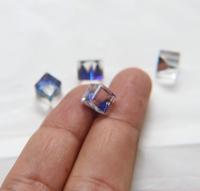 6MM Vintage Swarovski crystal stones in cut corner cube fancy stone 4841 Austrian lead crystal rhinestones