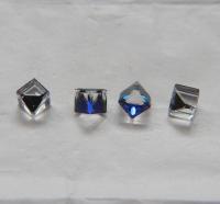 6MM Vintage Swarovski crystal stones in cut corner cube fancy stone 4841 Austrian lead crystal rhinestones