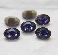 Vintage Swarovski 14x10 mm Crystal Tanzanite Oval Shape 4128/4100 Premier Crystal Rhinestones gemstones, jewlery