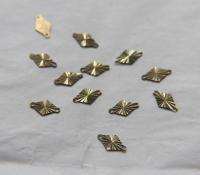 Faceted 10x6 mm Metal Brass 2 holes charms 50/100/250/500 Pieces, Faceted Brass beads, , Bracelets charms, brass findings