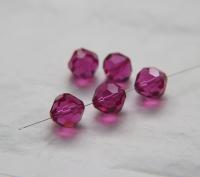 12mm Vintage Swarovski crystal beads, Fuchsia faceted article 5309, 2/6/12/36 Pieces
