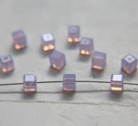 Swarovski 5601 Vintage Cube Bead in Violet Opal/Jet4mm 2/6/12/36 Pieces