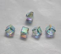 6MM Vintage Swarovski crystal stones in cut corner cube fancy stone 4841 Austrian lead crystal rhinestones