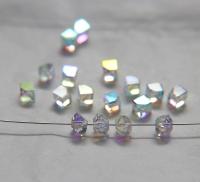 Swarovski 5600 6mm Offset Cube Beads Crystal AB 2/6/12/36 Pieces wedding decorations, jewelry supplies, craft supply