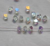 Swarovski 5600 6mm Offset Cube Beads Crystal AB 2/6/12/36 Pieces wedding decorations, jewelry supplies, craft supply