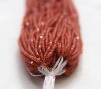 11/0 Hanks Charlotte Cut Beads Crystal Matt Vintage Rose Lined 1/5/25/50/100 Hanks PREMIUM SEED BEADS, Native Supplies