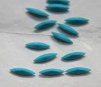 15x4mm Swarovski Turquoise Marquise, New Vintage Pointy Back Navette 4200 crystals, gold foil 6/24 Pieces Jewery making stones