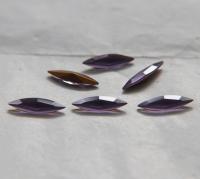 15x4mm Swarovski Givré Purple Marquise, New Vintage Pointy Back Navette 4200 crystals, gold foil 6/24 Pieces Jewery making stones