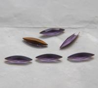 15x4mm Swarovski Givré Purple Marquise, New Vintage Pointy Back Navette 4200 crystals, gold foil 6/24 Pieces Jewery making stones
