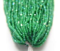 8/0 Hanks Charlotte Cut Beads Opal Green Aurore Boreale 1/5/25/50/100 Hanks PREMIUM SEED BEADS, Native Supplies