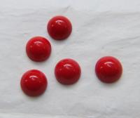 Swarovski 15 mm Vintage Opaque Red Coral Flat Back Round Cabochon Cabs in Crystal foiled 2/6/12/36 Pieces
