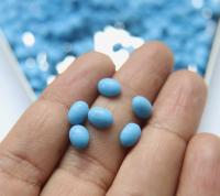 Swarovski 10x8 mm Vintage Flat Back Oval Cabochon Cabs in Dark Turquoise unfoiled 18/36/72/144/360 Pieces